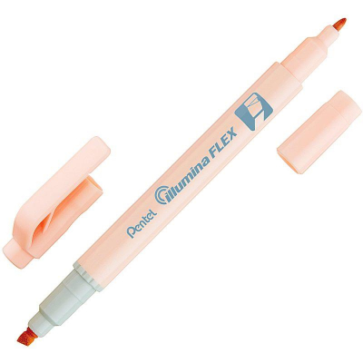 Текст-маркер Pentel Illumina Flex Pastel 2-сторонний оранжевый