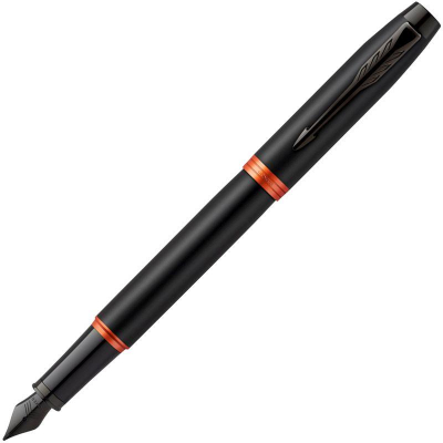 Ручка перьевая Parker IM Vibrant Rings F315 Flame Orange PVD перо Medium