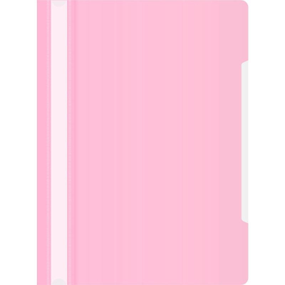 Скоросшиватель пластиковый A4 Бюрократ 180/140мкм 'Pastel' розовый