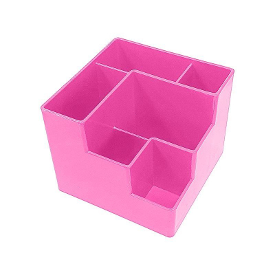 Подставка для принадлежностей deVENTE 'Cube'  6 отделений  12х12х10см розовая