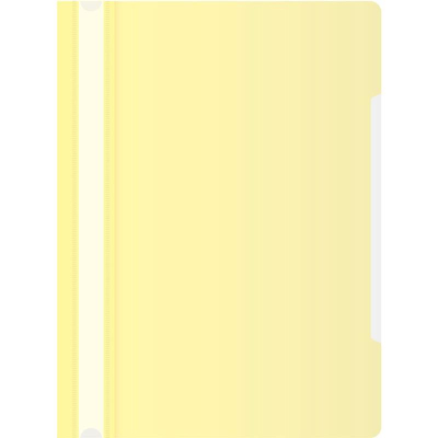 Скоросшиватель пластиковый A4 Бюрократ 180/140мкм 'Pastel' желтый