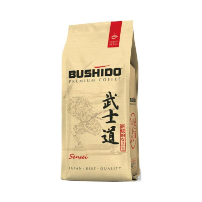 Кофе в зернах Bushido 'Sensei ' обжарка средняя  227г в вакуумном пакете