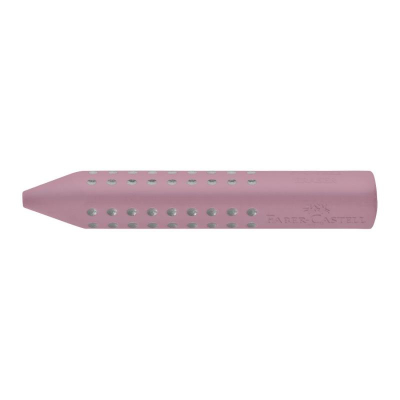 Ластик пластиковый для карандаша Faber-Castell 'Grip 2001' PVC- Free трехгранный 90х15х15мм дымчато-розовый