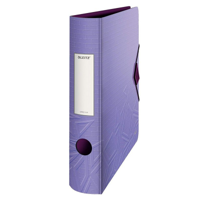 Папка файл A4  65мм Leitz 180° UrbanChic с внутренним карманом на резинке PP фиолетовая