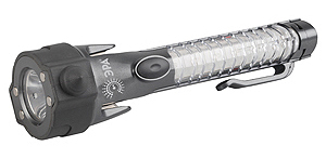 Фонарь светодиодный универсальный ЭРА Авто-спасатель  2W  1LED/12LED-сигнальных красных/нож для ремней/молоток для стекла 25 часов непрерывной работы