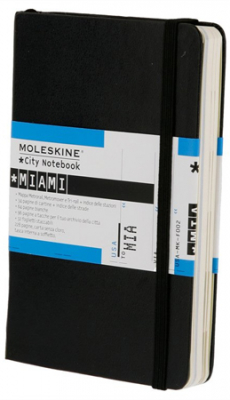 Записная книжка-путеводитель A6 114л Moleskine® Сity Notebook Miami Pocket обложка на резиновой застежке