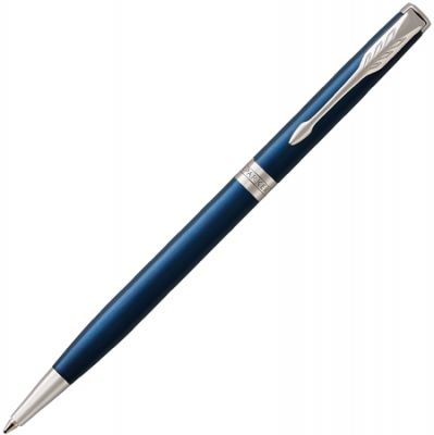 Ручка шариковая Parker Sonnet  Slim Lacquer Blue CT Medium черные чернила