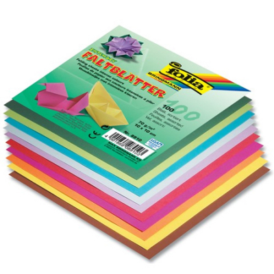Набор для оригами Folia бумага 10х10см 100л  70г 10цв ассорти