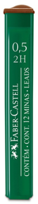 Грифель 0.5мм 2H Faber-Castell Polymer 12шт