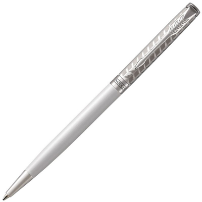 Ручка шариковая Parker Sonnet  Slim Metal and Pearl Lacquer CT K440 Medium черные чернила