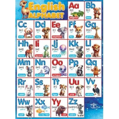 Плакат 'English alphabet' 60х40см