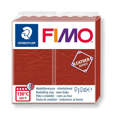 Глина полимерная термоотвердевающая Fimo Leather-effect ржавчина  57г