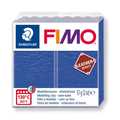 Глина полимерная термоотвердевающая Fimo Leather-effect индиго  57г