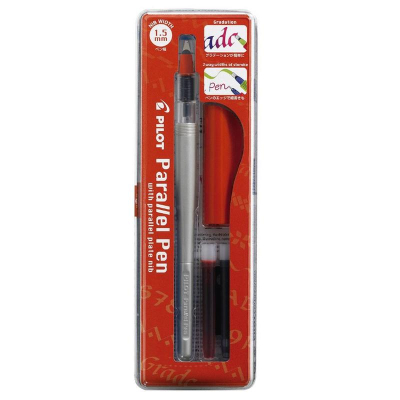 Ручка перьевая для каллиграфии Pilot Parallel Pen  1.5мм +картриджи +конвертер для промывки 