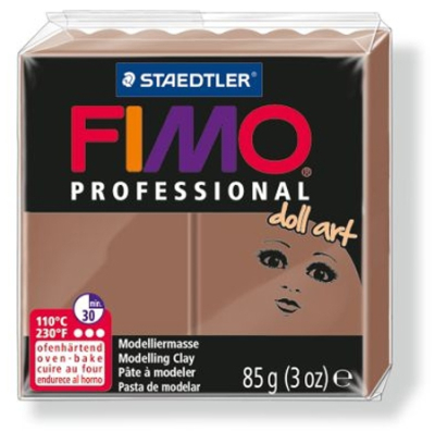 Глина полимерная термоотвердевающая Fimo Professional Doll Art для кукол непрозрачная фундук  85г