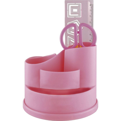 Набор настольный детский Lamark Smart Baby 2 предмета вращающийся розовый