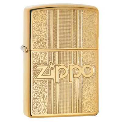 Зажигалка бензиновая Zippo Classic с покрытием High Polish Brass золотистая