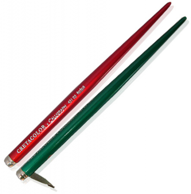Ручка-держатель пера для каллиграфии и черчения Cretacolor красный/зеленый корпус ассорти
