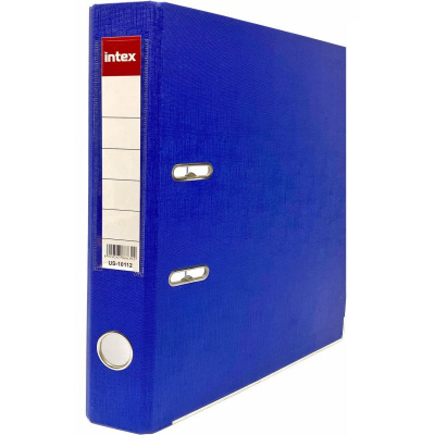 Папка файл A4  50мм Intex синяя разобранная