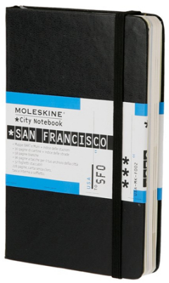 Записная книжка-путеводитель A6 114л Moleskine® Сity Notebook San Francisco Pocket обложка на резиновой застежке