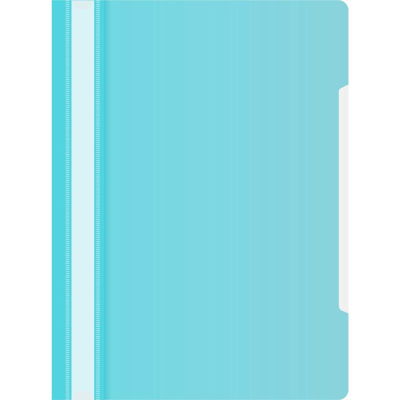 Скоросшиватель пластиковый A4 Бюрократ 180/140мкм 'Pastel' голубой
