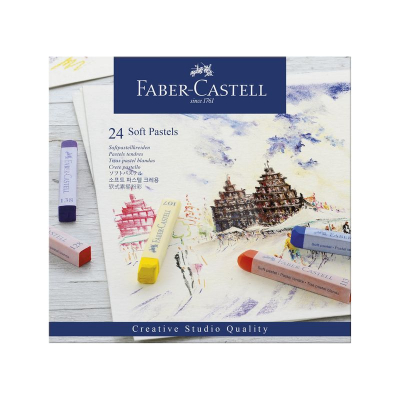Пастель сухая мягкая Faber-Castell Studio 24цв 65мм в картонной коробке