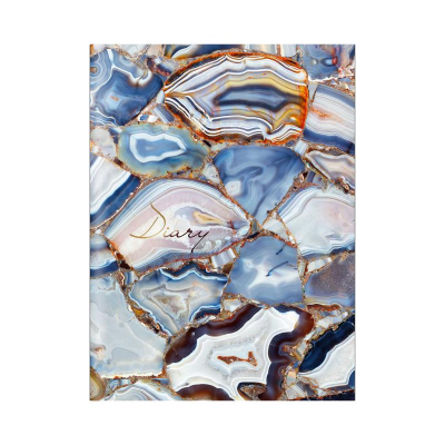 Записная книжка A6+  96л клетка Fenix интегральная обложка 'Мраморная мозаика'