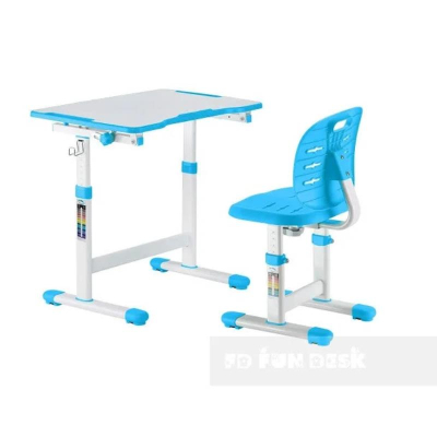 Комплект парта и стул трансформеры FunDesk Omino голубой