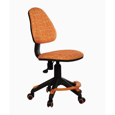 Кресло детское Бюрократ KD-4-F ткань оранжевое 'Жираф'