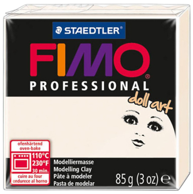 Глина полимерная термоотвердевающая Fimo Professional Doll Art для кукол полупрозрачная фарфор  85г
