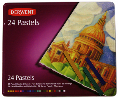 Пастель сухая Derwent Pastels 24цв 8х 75мм в металлической коробке