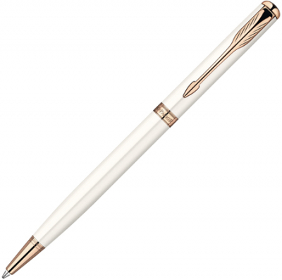 Ручка шариковая Parker Sonnet '11 Slim Pearl K440 Medium черные чернила