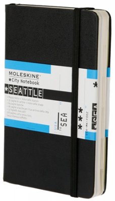 Записная книжка-путеводитель A6 114л Moleskine® Сity Notebook Seattle Pocket обложка на резиновой застежке