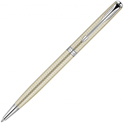 Ручка шариковая Parker Sonnet '10 Slim Decal Sterling Silver CT K535 Medium черные чернила