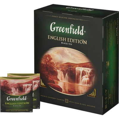 Чай Greenfield черный 'English Edition' цейлонский 100пак х 2г