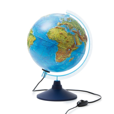 Глобус Земли настольный Globen  25см физическая/политическая карты рельефный Интерактивный с подсветкой