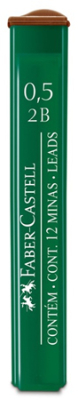 Грифель 0.5мм 2B Faber-Castell Polymer 12шт