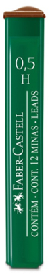 Грифель 0.5мм H Faber-Castell Polymer 12шт