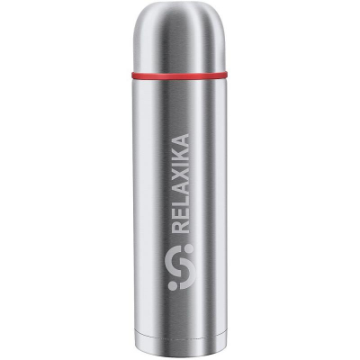 Термос Relaxika-102  1.20л с двумя чашками серебристый