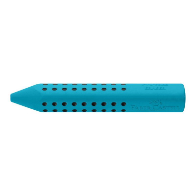 Ластик пластиковый для карандаша Faber-Castell 'Grip 2001' PVC- Free трехгранный 90х15х15мм бирюзовый