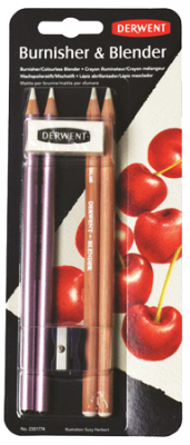 Набор Derwent  2 карандаша для блендинга/2 карандаша для полировки рисунка/точилка/ластик в блистере