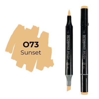 Маркер художественный спиртовой Sketchmarker Brush закат двусторонний