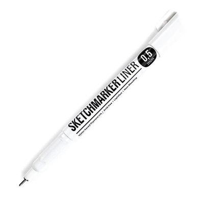 Ручка капиллярная художественная Sketchmarker Liner d-0.5мм черная