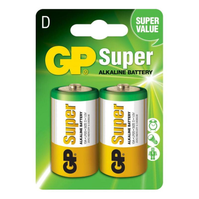 Батарейка GP  1.5V D/LR20 Super Alkaline  2шт