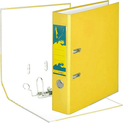 Папка файл A4  75мм Amix-Sakhalin PVC разобранная желтая