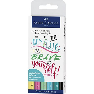 Ручки капиллярные для леттеринга Faber-Castell Pitt Artist Pen  6цв 'Базовый'