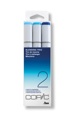 Маркеры художественные спиртовые Copic Sketch Blending Trio-2  3цв двусторонние