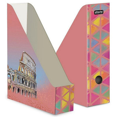 Накопитель вертикальный картонный  75мм Attache Selection 'Travel' Italy сборный