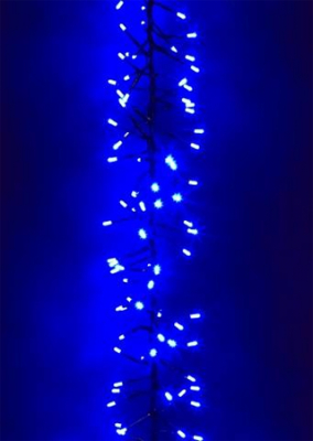 Электрогирлянда  2.4м Волшебная гроздь 288 фиолетовых LED огней с коннектером без контроллера