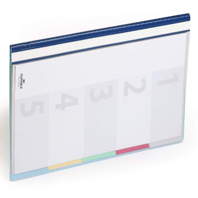 Скоросшиватель пластиковый A4  5 цветных разделов Durable Divisoflex прозрачная обложка-карман